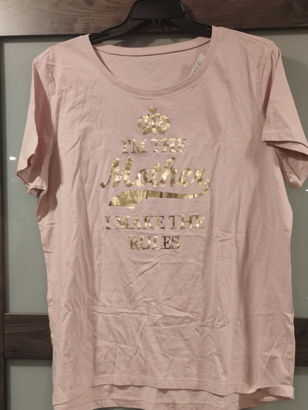 The Children's Place Light Pink Short Sleeve Tee with Gold Foil Graphic